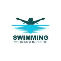 natação ícone logotipo vetor ilustração Projeto