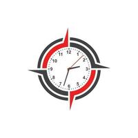 relógio, vetor de design de ilustração de ícone de logotipo de tempo