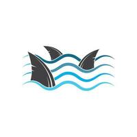 Tubarão barbatana ícone vetor ilustração