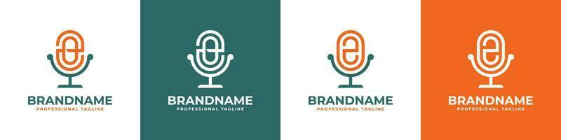 carta onça ou zo podcast logotipo, adequado para qualquer o negócio relacionado para microfone com onça ou zo iniciais. vetor