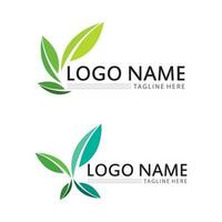 vetor de design de logotipo de folha para modelo de símbolo de natureza editável, ícone de vetor de elemento de natureza de ecologia de logotipo de folha verde.