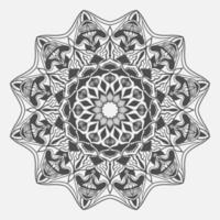 padrão circular em forma de mandala para henna, mehndi, tatuagem, decoração. ornamento decorativo em estilo étnico oriental vetor