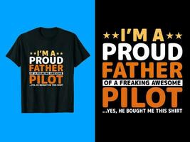 orgulhoso pai tipografia camiseta Projeto vetor