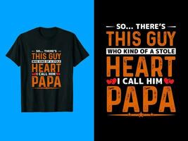 pai, papai, Papai tipografia camiseta Projeto vetor