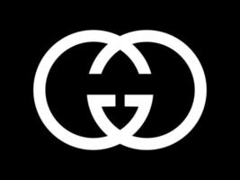 gucci logotipo - gucci ícone em Preto fundo vetor