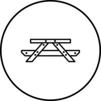 piquenique de ícone de vetor de mesa