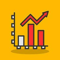 design de ícone de vetor de diagrama de crescimento