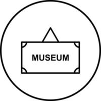 ícone de vetor de marca de museu