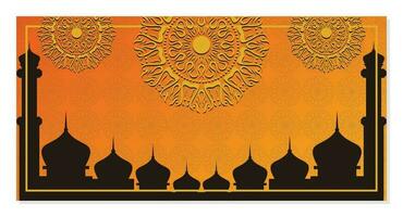islâmico fundo, com lindo mandala ornamento. vetor modelo para bandeiras, cumprimento cartões para islâmico feriados.
