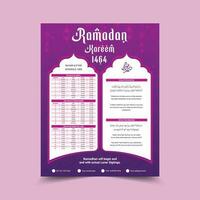 Ramadã calendário iftar cronograma modelo vetor