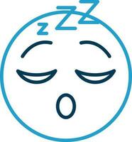 design de ícone de vetor de rosto dormindo