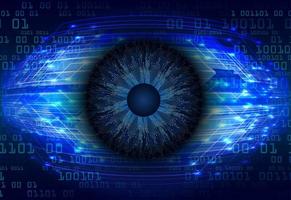 moderno cíber segurança tecnologia ícone pacote com olhos vetor