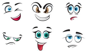 bocas de desenho animado com diferentes expressões. sorriso com os dentes,  tristeza, surpresa. ilustração vetorial em estilo simples 2302879 Vetor no  Vecteezy