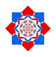 uma floral Projeto fez do vermelho e azul corações vetor