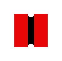 gráfico negrito h vermelho monograma. h companhia inicial carta ícone. vetor