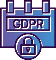 design de ícone de vetor de plug-in gdpr