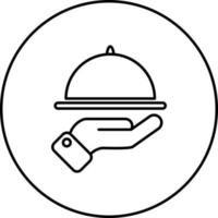 ícone de vetor de garçom