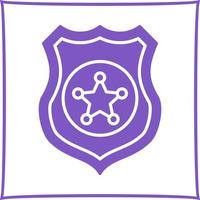 ícone de vetor de escudo da polícia