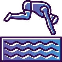 design de ícone de vetor de mergulho livre