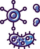 design de ícone de vetor de bactérias e vírus