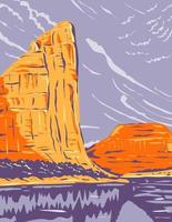 monumento nacional de dinossauros nas montanhas uinta, entre o Colorado e utá, pôster wpa vetor