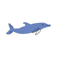 náutico golfinho. mar embaixo da agua animal. vetor ilustração