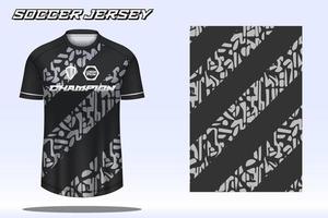 maquete de design de camiseta esportiva de camisa de futebol para clube de futebol vetor