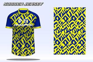 maquete de design de camiseta esportiva de camisa de futebol para clube de futebol vetor