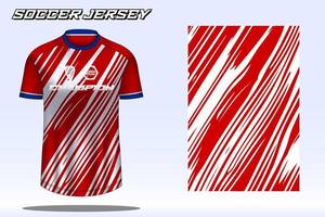 maquete de design de camiseta esportiva de camisa de futebol para clube de futebol vetor