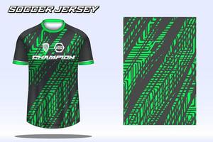 maquete de design de camiseta esportiva de camisa de futebol para clube de futebol vetor