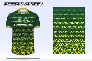 maquete de design de camiseta esportiva de camisa de futebol para clube de futebol vetor