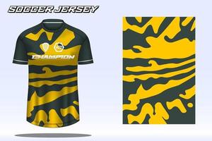 maquete de design de camiseta esportiva de camisa de futebol para clube de futebol vetor