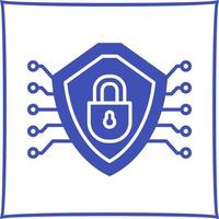 ícone de vetor de segurança cibernética