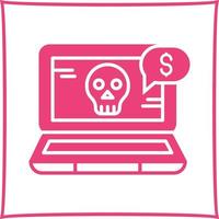 ícone de vetor de fraude online