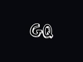 Preto branco gq logotipo, inicial gq carta logotipo ícone vetor