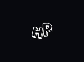 tipografia hp logotipo, criativo hp escova carta logotipo vetor