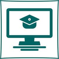 ícone de vetor de curso online