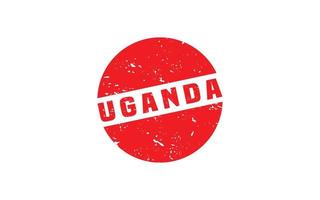 Uganda carimbo borracha com grunge estilo em branco fundo vetor