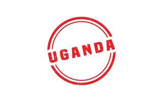 Uganda carimbo borracha com grunge estilo em branco fundo vetor