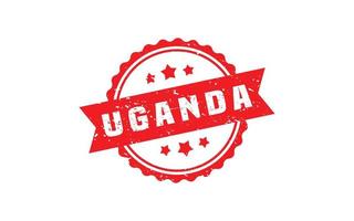 Uganda carimbo borracha com grunge estilo em branco fundo vetor