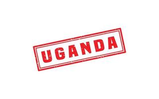 Uganda carimbo borracha com grunge estilo em branco fundo vetor