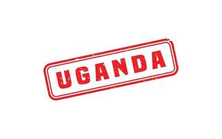 Uganda carimbo borracha com grunge estilo em branco fundo vetor