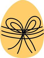 frango ovo amarelo mão desenhado ilustração vetor