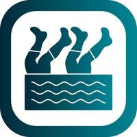 design de ícone de vetor de natação artística