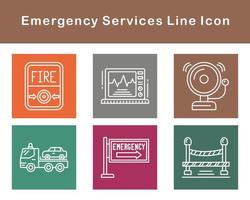 emergência Serviços vetor ícone conjunto