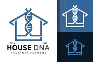 casa dna construção propriedade Ciência biotecnologia logotipo vetor