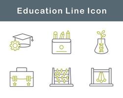 conjunto de ícones vetoriais de educação vetor