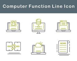 computador função vetor ícone conjunto