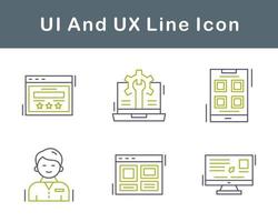 ui e ux vetor ícone conjunto