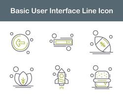 básico do utilizador interface vetor ícone conjunto